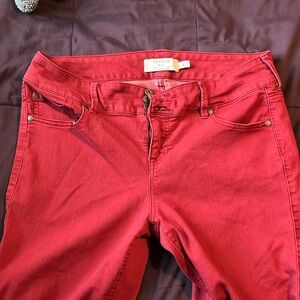 Torrid red cropped ankle pants
